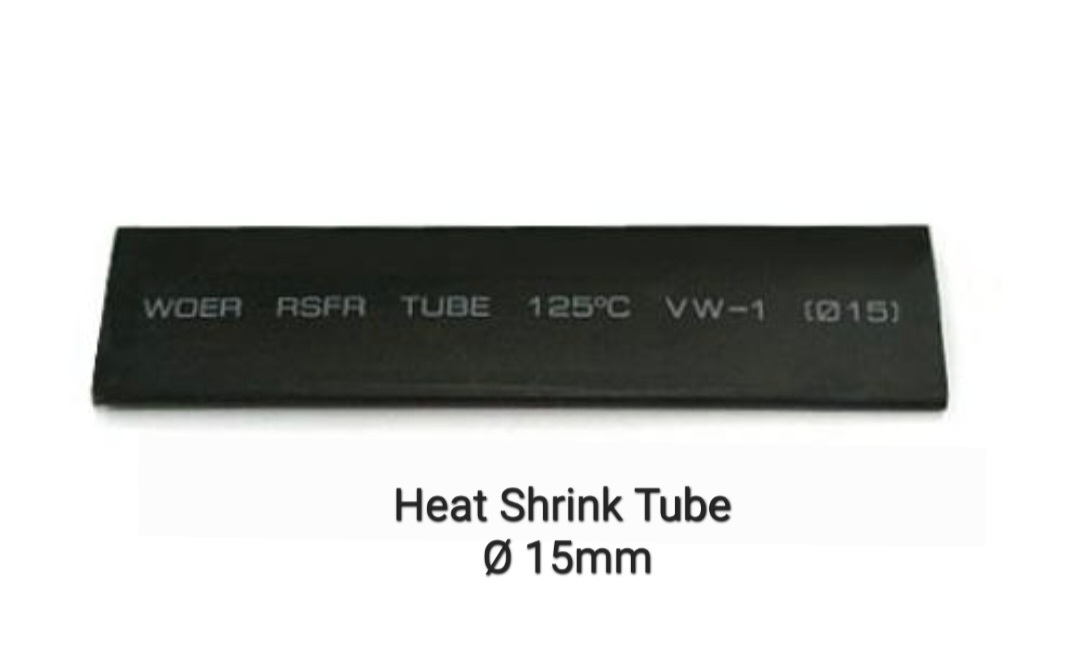 Heat Shrink Tube ø15mm 100m/roll Black